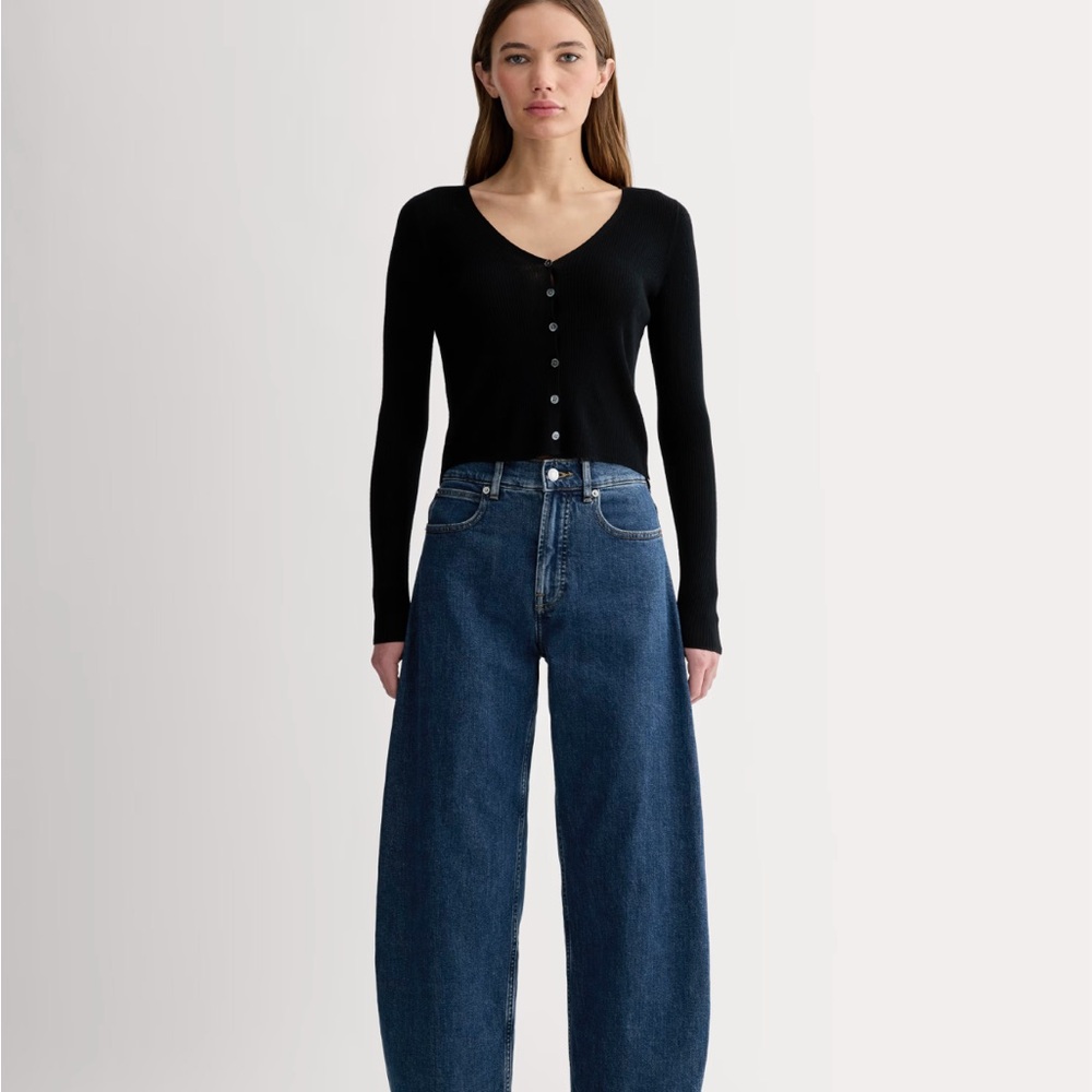 Everlane Dark Blue Wide Leg Jeans